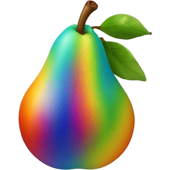 Rainbow pear emoji
