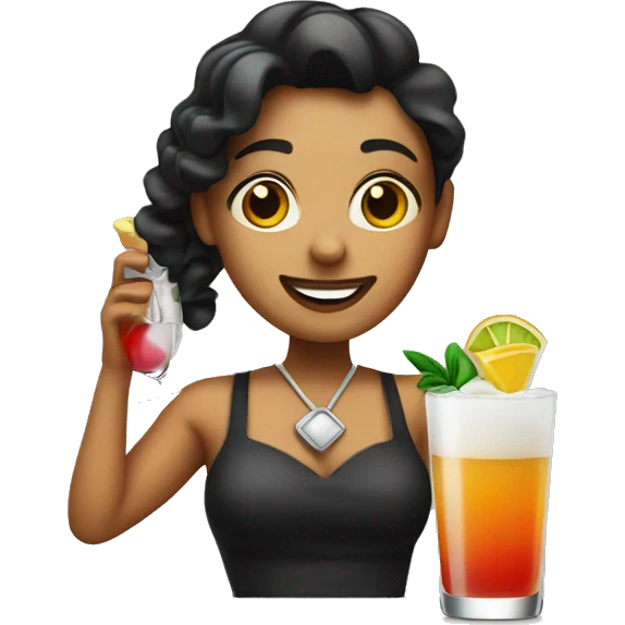 barmaid shaking a cocktail emoji