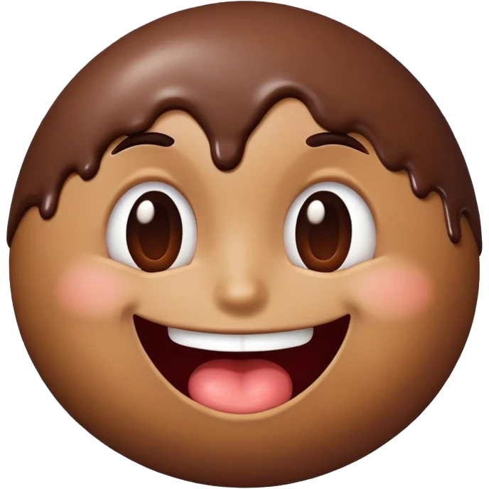 A regular emoji but it has a smug face while hitting it's lips and has what stuff on its face  emoji