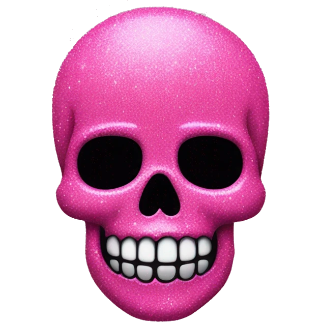 Pink glitter skull  emoji