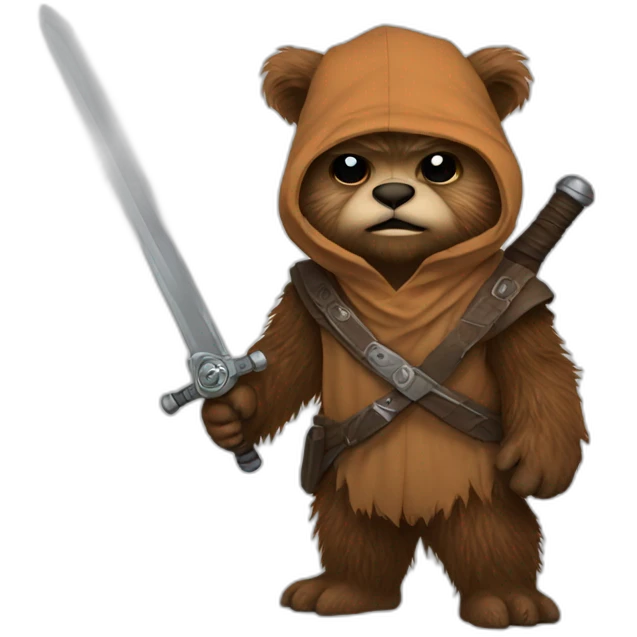 ewok with sword emoji