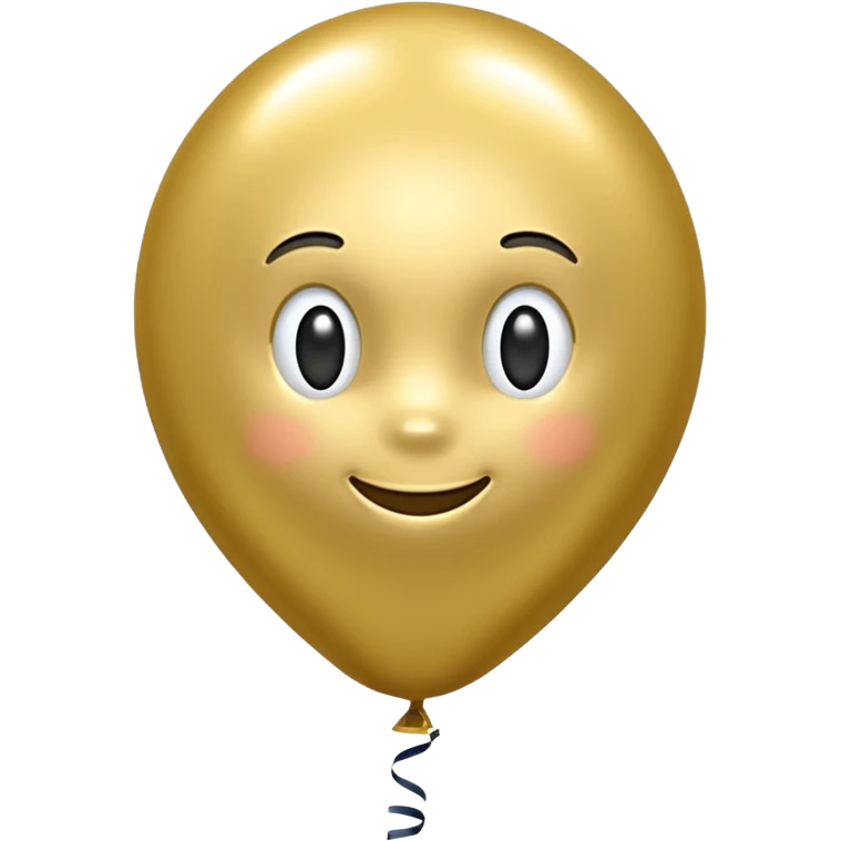 gold balloon with no face emoji