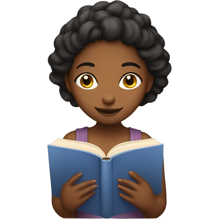 Girl reading lesbian book emoji