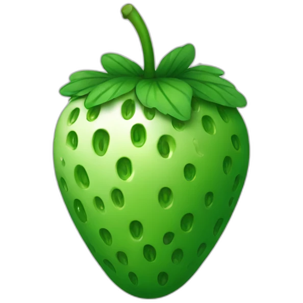 Green strawberry emoji