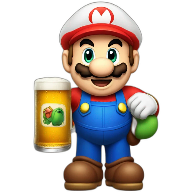 super mario beer emoji