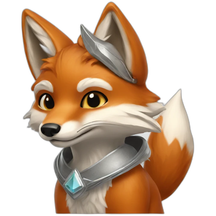 fox with silver tupee emoji