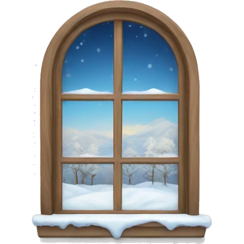 window with a winter view emoji