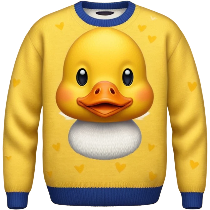 sweater with duck pattern emoji