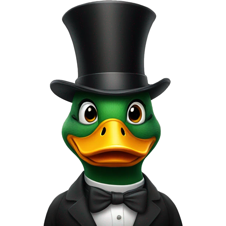 duck with tophat emoji