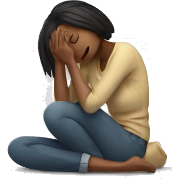 Exhausted woman emoji
