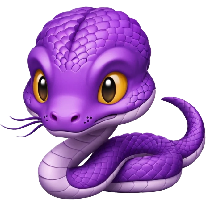  i want a animated emoji with the text "'Lil Viper sorry" for a little purple cute viper emoji