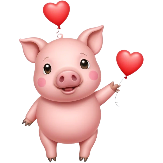 Pig in love emoji