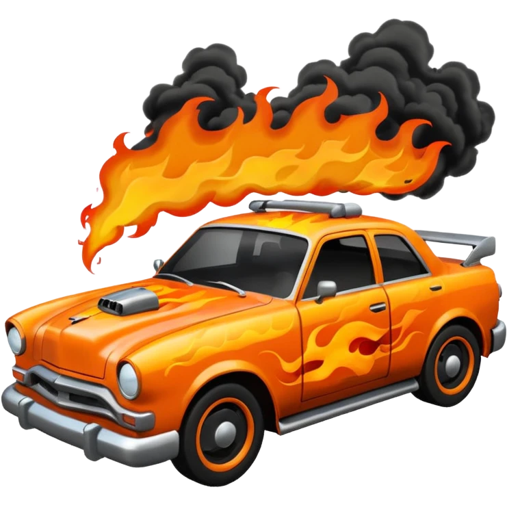 car on fire emoji