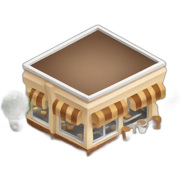 Cappuccino cafe isometric emoji