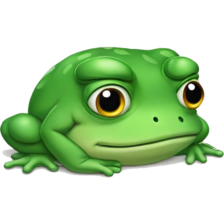 Sad frog looking down cus he's sad emoji