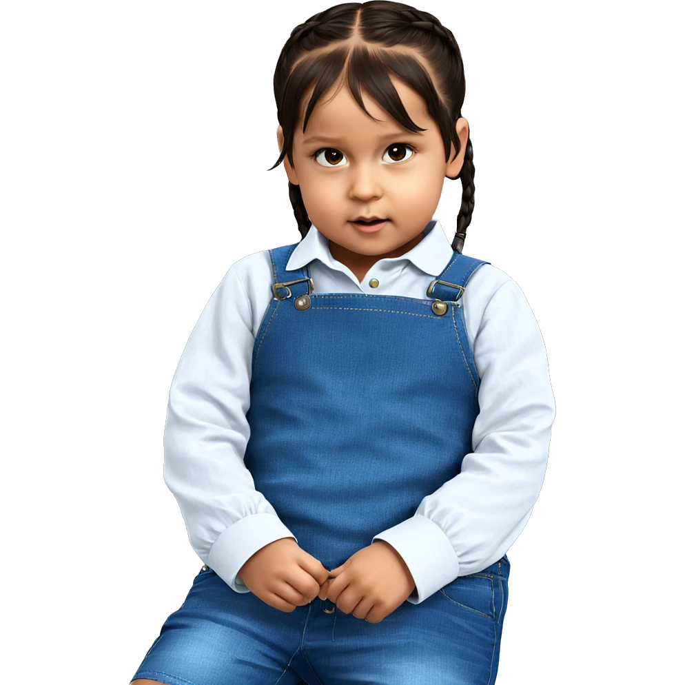 twin braids on a child emoji