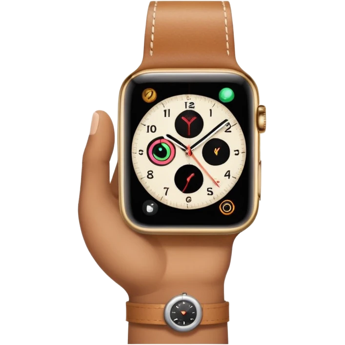 Just the finger like in the 4 picture but the watch on top of the sleeve, literally this emoji (👈) but with a Watch and a sleeve emoji