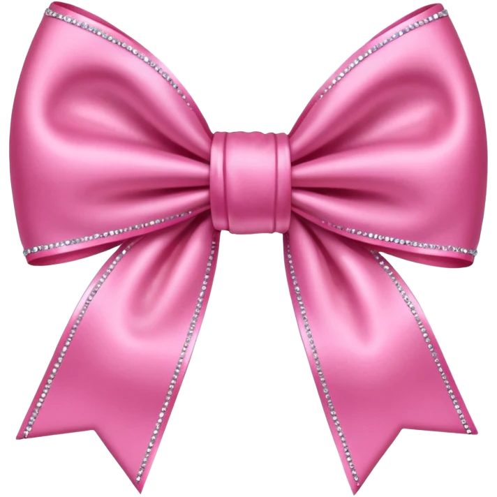 pink bow with sparkles emoji