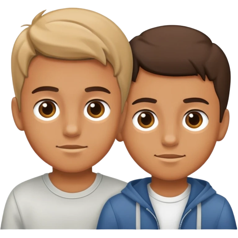 two boys in casual attire emoji