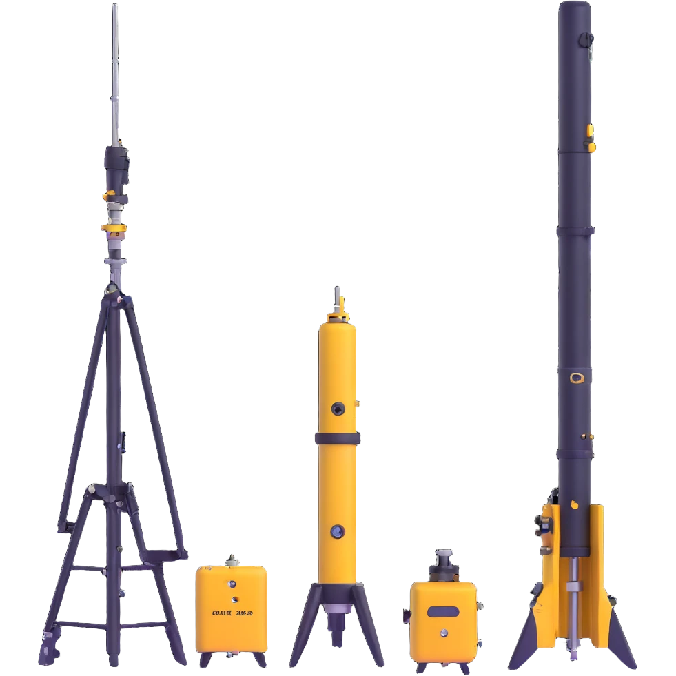 Collection of marine geology equipment including gravity corers, CTD sensors, and multi-beam sonar devices emoji