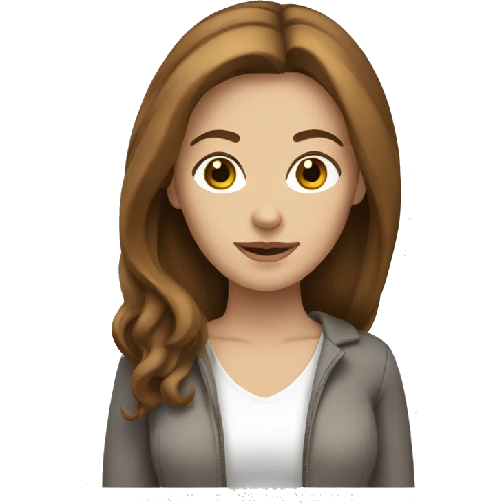 White woman with brown hair shopping  emoji