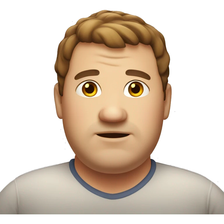 A really fat guy with short brown hair emoji