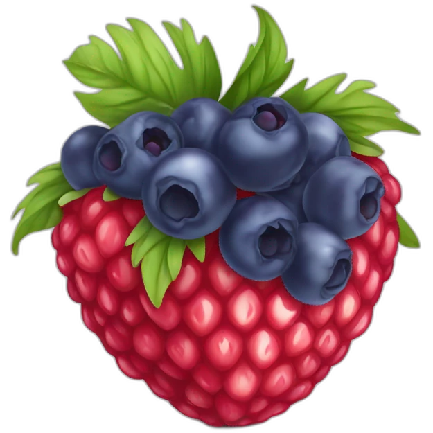 Fraise framboise myrtille emoji