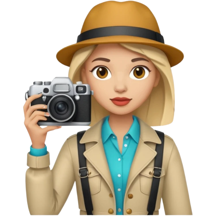 Women with Camera, different outfit emoji