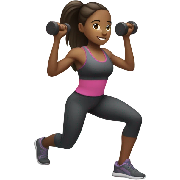 Girl working out emoji