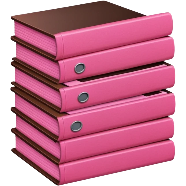 pink and dark brown file pile emoji
