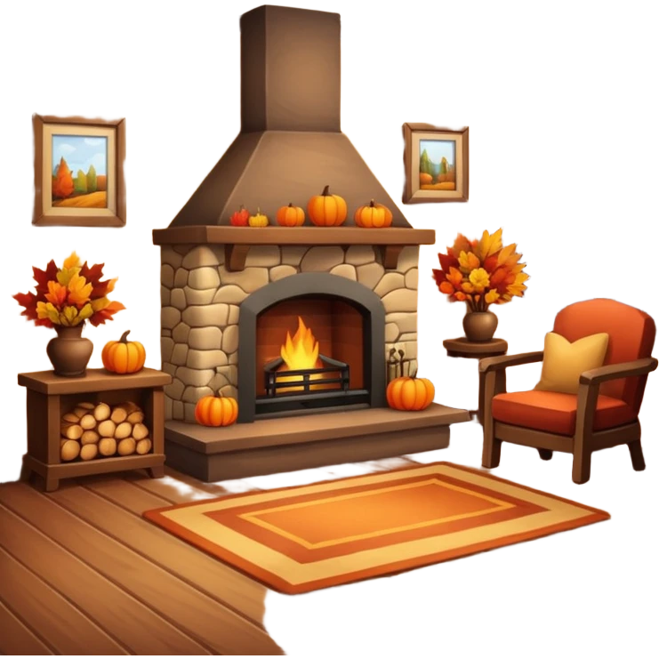 Cozy autumn home emoji
