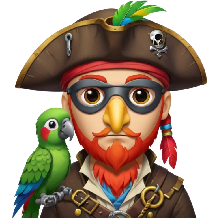 pirate and parrot emoji