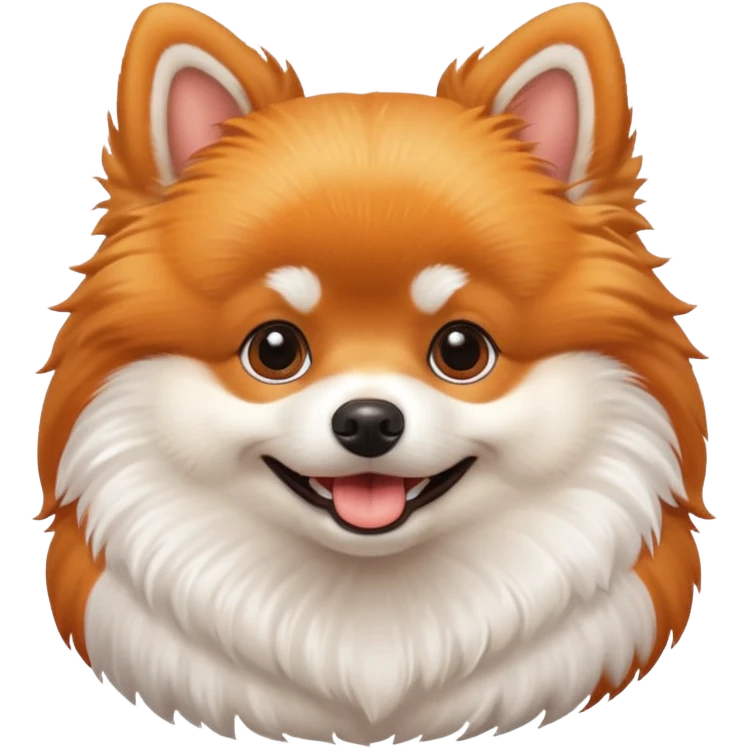 happy Pomeranian dog iOS Style emoji