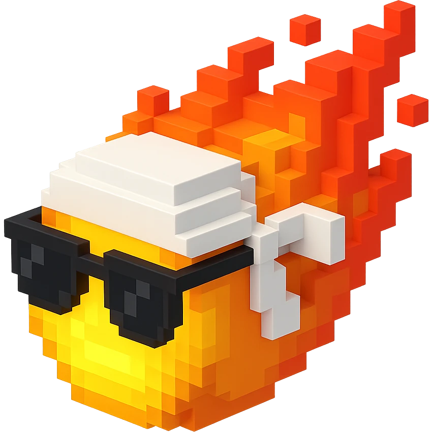 светящиеся комета в солнцезащитных очках и в белой дюраге, no background emoji