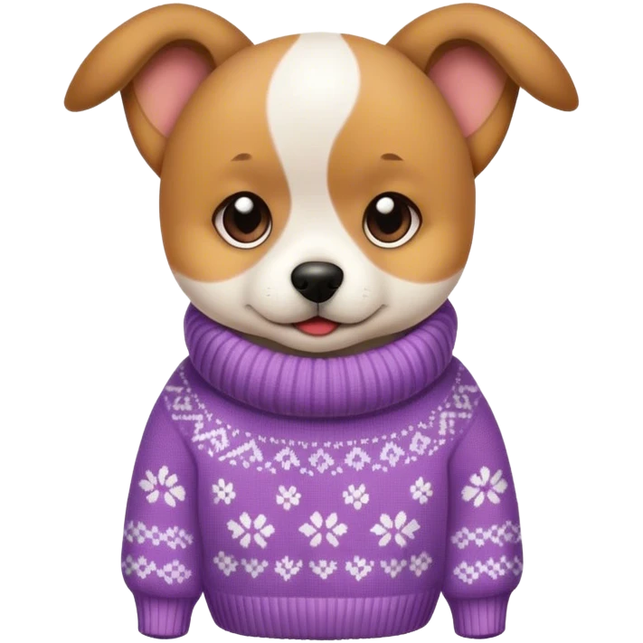 Dog wearing a sweater emoji