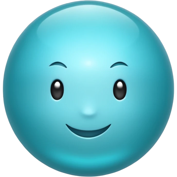 aqua color sphere emoji
