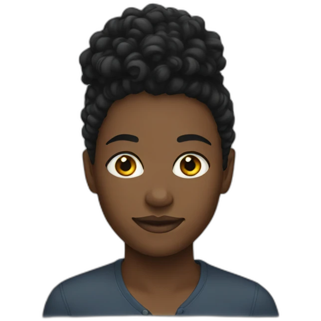 Black natural hair emoji