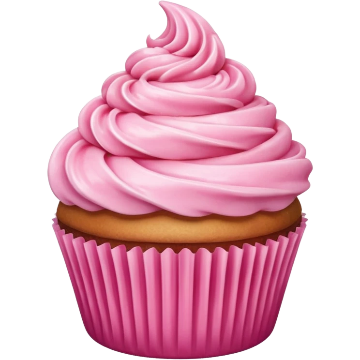 Cupcake with pink icing emoji