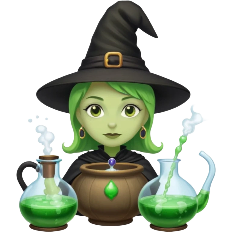 green witch cooking potion emoji