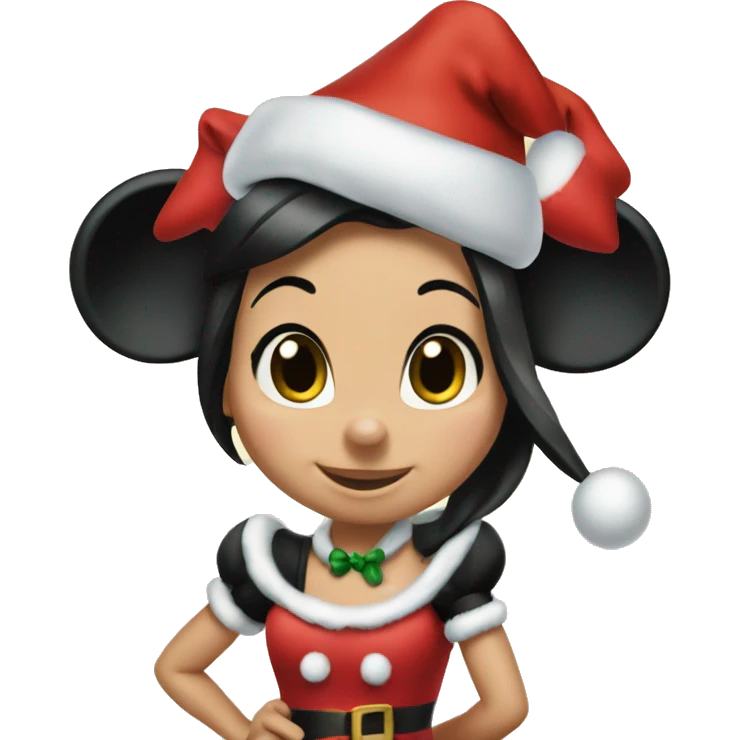 Minnie mickey Christmas emoji