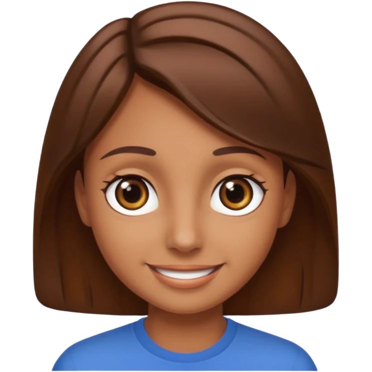big dark eyes and tanned skin brown hair emoji