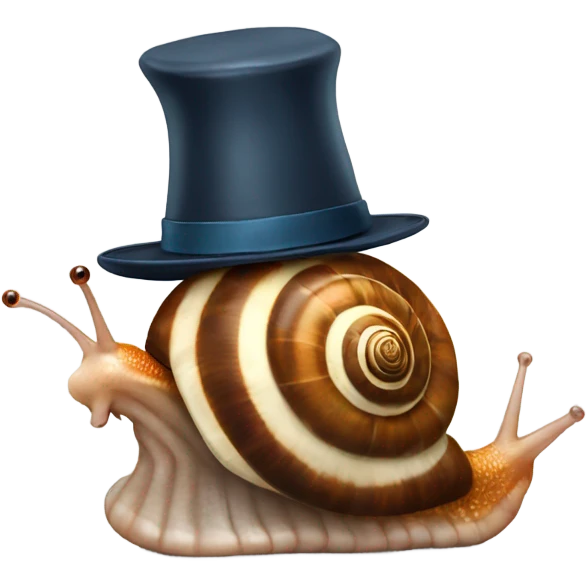 Snail with hat emoji
