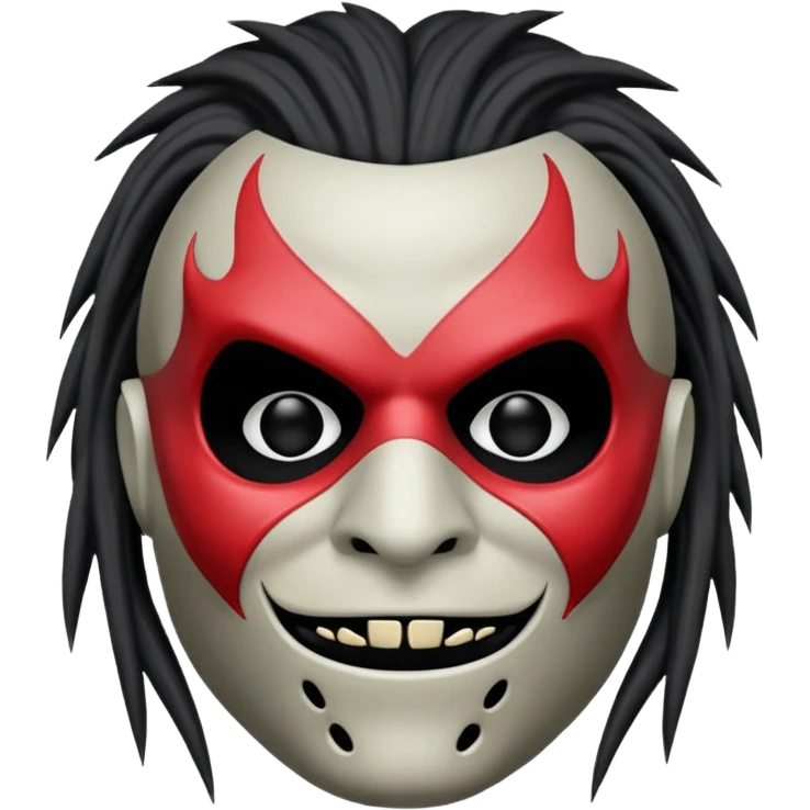 Um emoji gotico com a máscara de espinhos do slipknot emoji