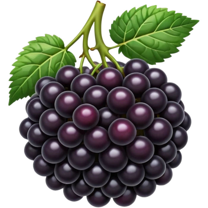 black color blackberries emoji