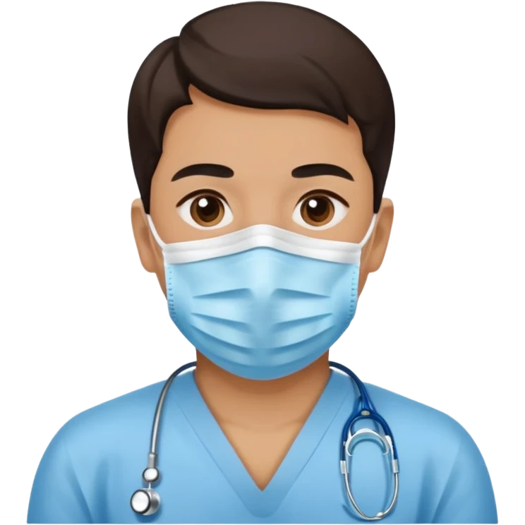 une personne avec un maque covid emoji