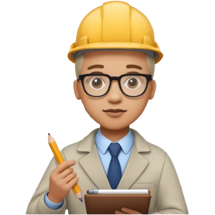 Architecter drawing a building plan emoji