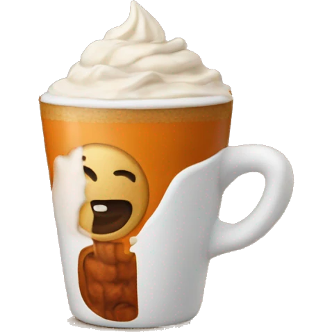 a pumpkin spice latte emoji