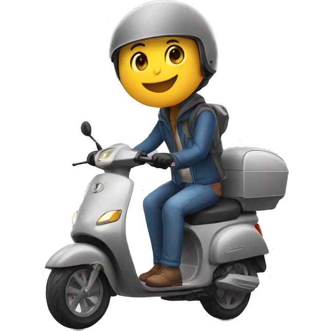 chat sur un scooter  emoji