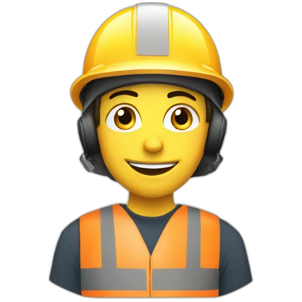 operator person with safety helmet giving like emoji