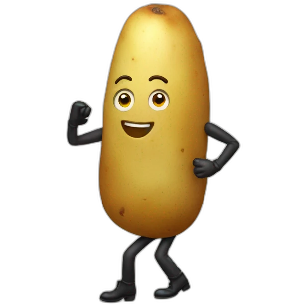 a potato tap dancing emoji